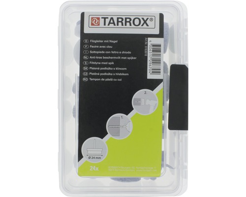 Tarrox Möbelspik med filtplatta, 24-pack