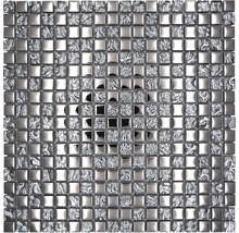 Fyrkantig silverfärgad mosaikplatta för vägg och golv