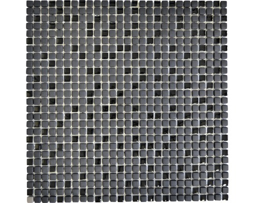 Mosaik glas Cuba 01B svart matt 30,5x30,5 cm
