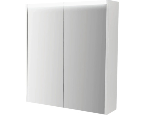 Spegelskåp BADEN HAUS LED 60x67x15 cm Vitt spegelskåp med två dörrar för badrummet