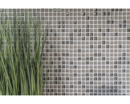 Mosaikplattor med växter