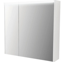 Spegelskåp BADEN HAUS Nizza 70.0 x 15.0 x 67.0 cm vit högglans 2 dörrar LED IP 44 (beröringsskyddat och striltätt)-thumb-0