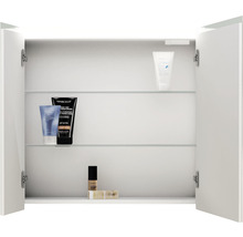 Spegelskåp BADEN HAUS Nizza 70.0 x 15.0 x 67.0 cm vit högglans 2 dörrar LED IP 44 (beröringsskyddat och striltätt)-thumb-5