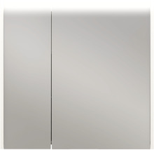 Spegelskåp BADEN HAUS Nizza 70.0 x 15.0 x 67.0 cm vit högglans 2 dörrar LED IP 44 (beröringsskyddat och striltätt)-thumb-2