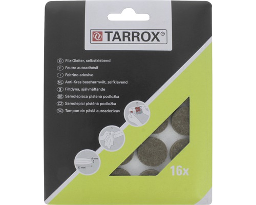 TARROX Filttassar självhäftande 22x6 mm brun 16 st