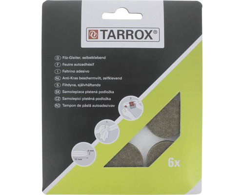 TARROX Filttassar självhäftande 33x6 mm brun 6 st