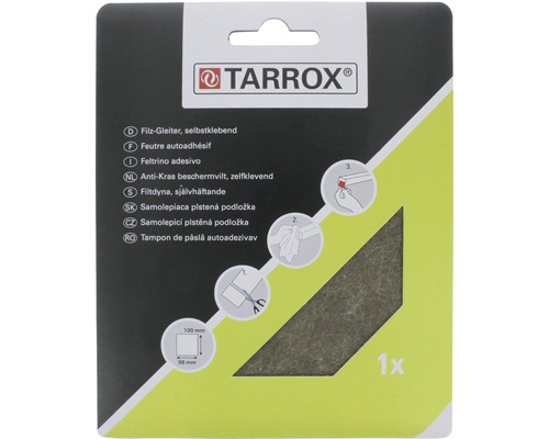 Tarrox självhäftande filtdynor, rektangulära, 98 x 100 millimeter, för möbelunderhåll