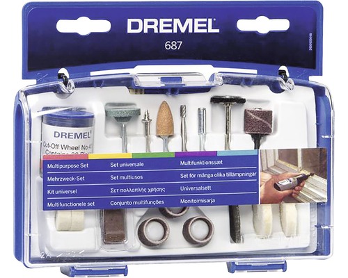 Dremel 687 multifunktionell tillbehörssats i förvaringslåda