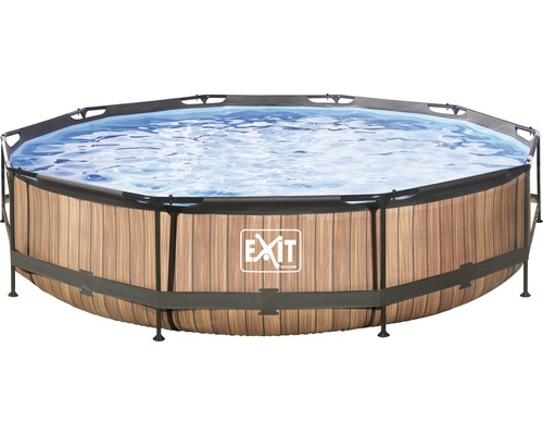 Pool EXIT WoodPool Ø360x76cm inkl. filterpump träutseende
