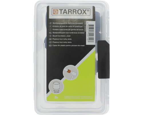 Stolsbensskydd av plast för runda rör, 22 mm, 8 stycken