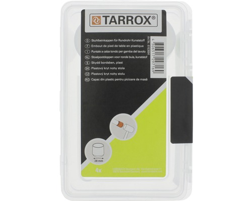 Tarrox Stolsbensskydd för runda rör av plast, 28 millimeter, 4 stycken