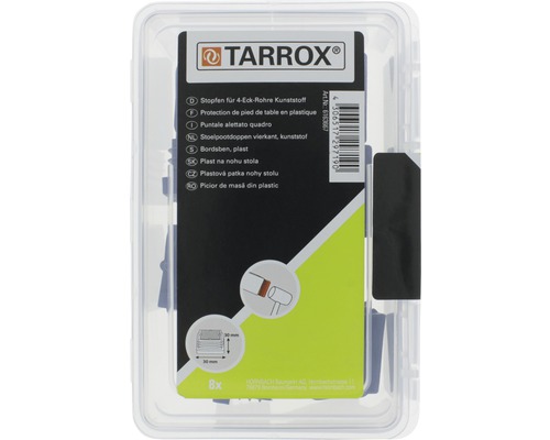 Plastproppar för fyrkantsrör, 8 stycken