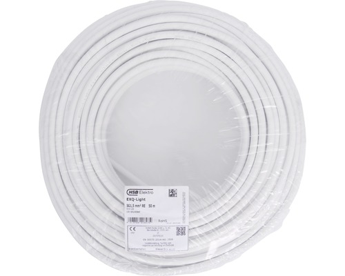 Installationskabel EXQ Light 5G1,5 mm², vit, 50 m