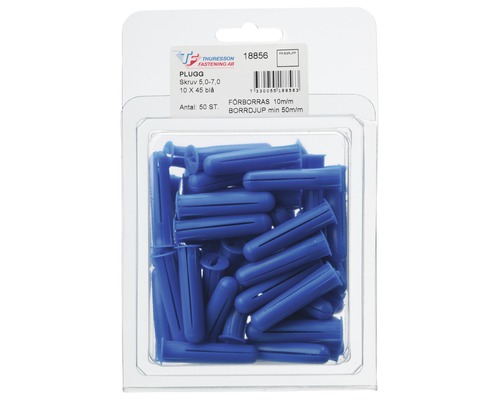 Plastplugg i förpackning, 50 stycken