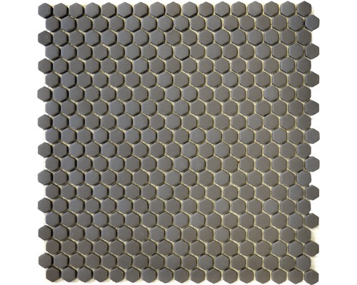 Mosaik glas Hexagon Cuba HX15G grå matt 29x29,5 cm