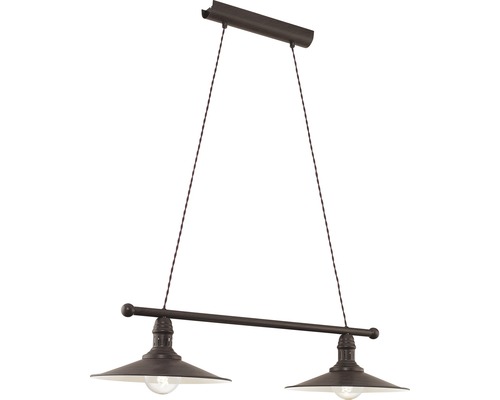 Dubbel hänglampa med lampskärmar