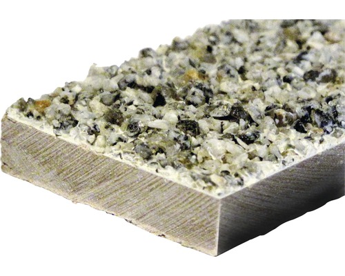 Närbild av en provplatta för stenmatta.