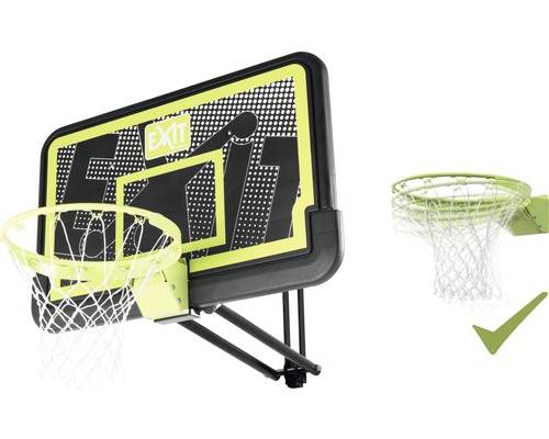 Basketkorg EXIT Galaxy 2 Black Edition med dunkring väggmonterad