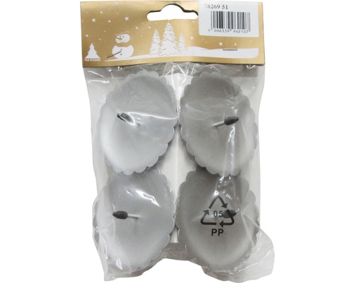 Förpackning med fyra värmeljushållare