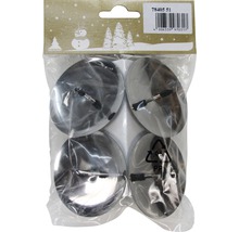 Förpackning med fyra ljushållare i metall