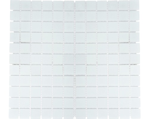Mosaik glas CM 4045 vit turkos matt 30,2x32,7 cm