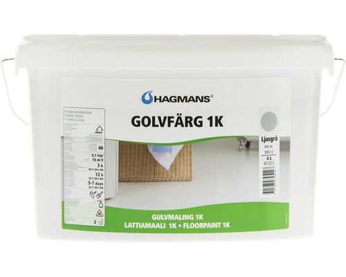 Golvfärg HAGMANS 1K 003 ljusgrå 4L-0