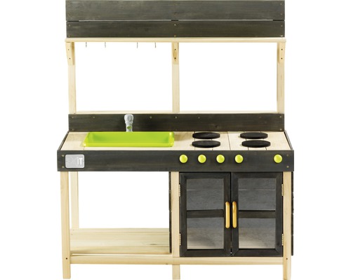 Leksakskök i trä med diskho, häll och ugn