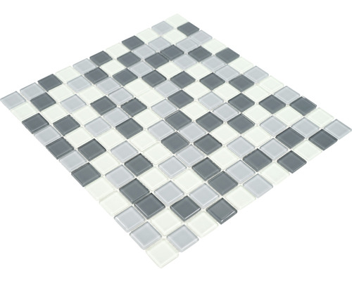 Mosaikplatta av glas och keramik