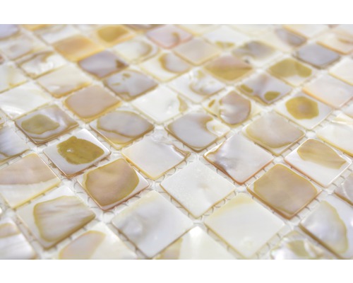 Fyrkantiga mosaikplattor av pärlemor