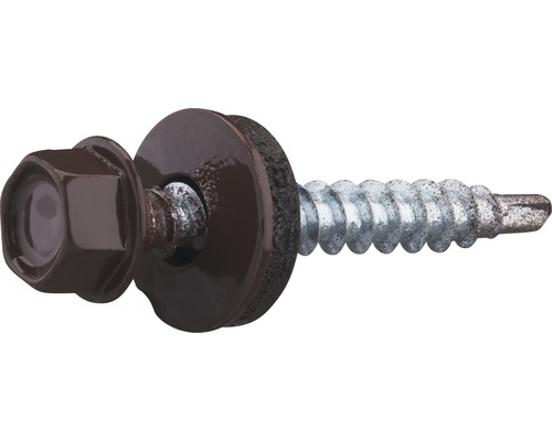 Farmarskruv GRABBER 4,9x35mm röd 25-pack FARMRÖDSB Takskruv med tätningsbricka