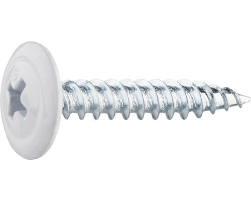 Plåt-och montageskruv GRABBER 4,2x25mm vitlackerad C1 100-pack G32VITC En skruv med vitt försänkt huvud