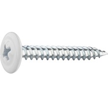 Plåt och montageskruv GRABBER vitlackerad 4,2x31mm 100-pack