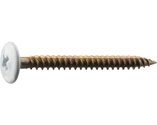 Plåt-och montageskruv GRABBER 4,2x45mm vitlackerad C1 100-pack BH45VITC Metallskruv med linshuvud
