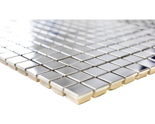 Fyrkantiga mosaikplattor i rostfritt stål