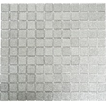Mosaikplatta med kvadratiska glasstenar