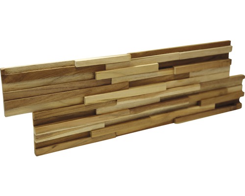 Träväggbeklädnad tillverkad av enskilda träbitar