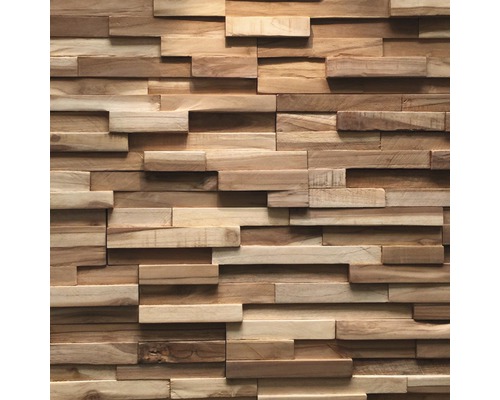 Träpanel med tredimensionellt utseende för väggdesign