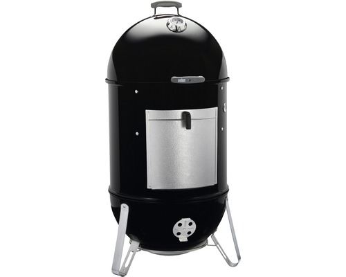 Svart rökugn med temperaturvisning