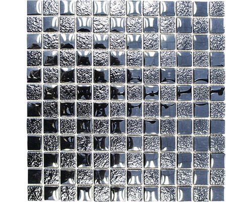 Mosaik glas XCM 8LU89 svart 29,8 x 29,8 cm