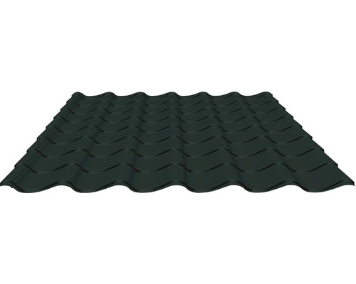 Takpanneplåt LINDAB LPE Norrviken svart 1180x1080x0,5 mm Takplåt av metall