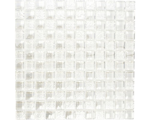 Mosaik glas XCM 8LU90 vit 29,8x29,8 cm