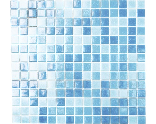 Mosaik glas blå ljus mix 30,5x32,7 cm GM A 321