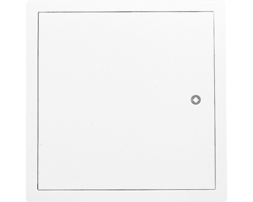 Inspektionslucka Softline stålbleck förzinkad vit RAL 9016 med infällt fyrkantslås 25x25 cm