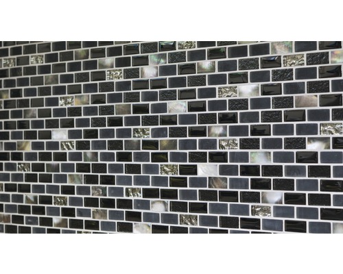 Väggplattor av glasmosaik i rektangulär form