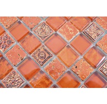 Mosaik glas XCM CB 30 mix röd 30x30 cm