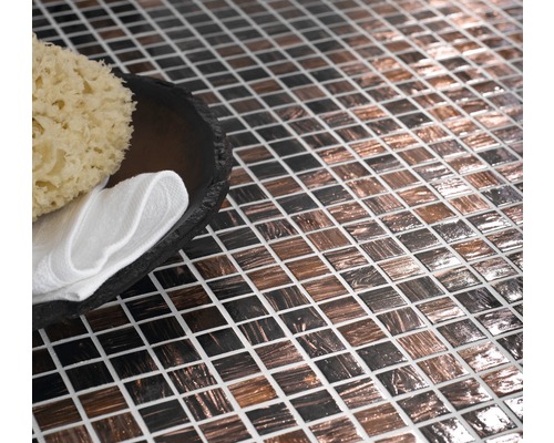 Glasmosaikplattor, kvadratisk form