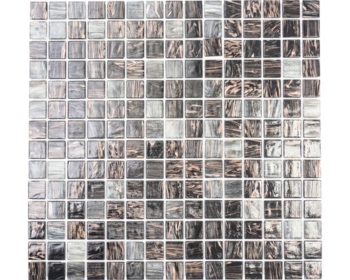 Mosaik glas GM GSL 535 30,5x32,7 cm mörkgrå