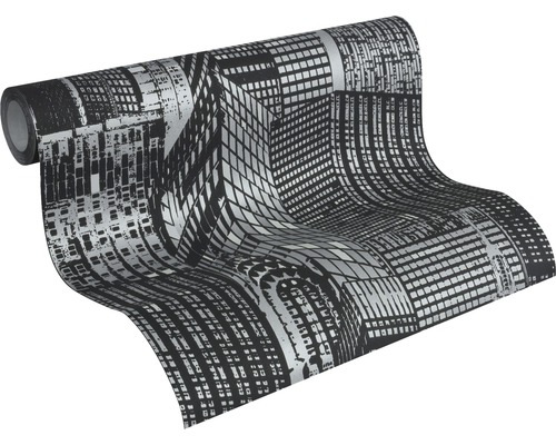 Tapetrulle med abstrakt stadsmönster