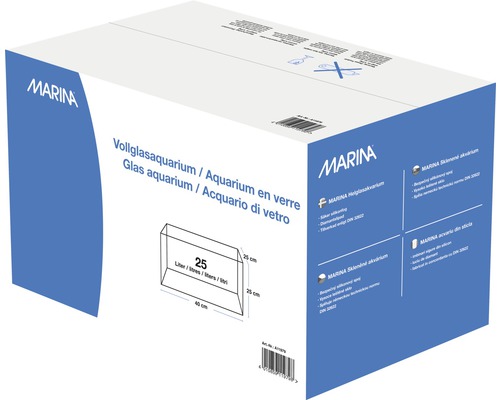 Marina helglasakvarium, 25 liter, förpackning
