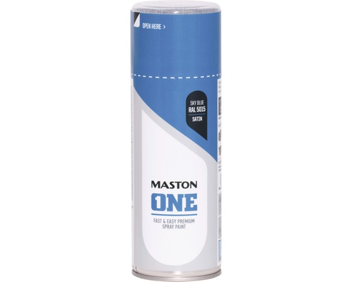 Sprayfärg MASTON One RAL 5015 satin himmel blå 400ml Mastson One sprayfärg i himmelsblå RAL 5015